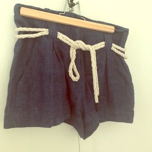 Navy linen L’agence shorts size 2